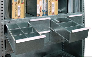 estanteria metalica con cajones y separadores